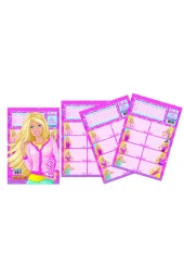 Gıpta Barbie Ders Programlı Okul Etiketi 16x24cm 3 Yaprak - 1