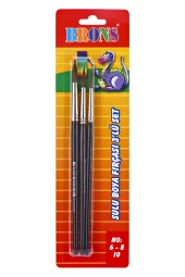 Brons Sulu Boya Fırça 3'lü Set - 1