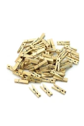 Brons BR-907 Büyük Natural Ahşap Mandal - 2