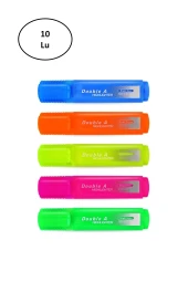 Double A Fosforlu Kalem Mavi 10'lu - 1