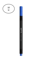 Gıpta Fineliner Ince Keçe Uçlu Kalem 0,4 Mm Karton Kutu Üçgen Lacivert (12 Li Paket) - 1