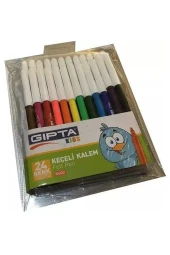 Keçeli Boya Kalemi Pvc Çantalı 24 Renk - 1