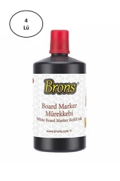 Brons BR-9152 250 CC Kırmızı Tahta Kalemi Mürekkebi 4'lü - 1