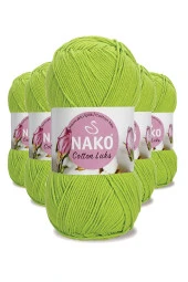 5 Adet Cotton Lüks Yelek Tunik Kazak Bluz Hırka İpi Yünü Fıstık Yeşili 97567 - 1