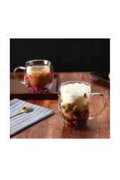 Organik Çiçekli Borosilikat Bardak 350 Ml. Royaleks-BRD-150 BH - 4