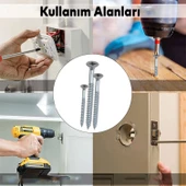 Sunta Vidası 6x100 Mm Paket 100 Adet Sivri Uçlu Ahşap Tahta Ağaç Mobilya Ayak Kulp Vidası - 3