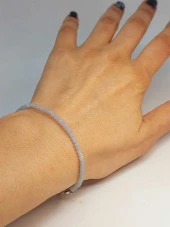 Angelit Taşı Rondela Faset Kesim 1.5*2.5mm Bileklik (45942) thumbnail 4