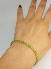 Peridot (Zebercet) Taşı 3.5mm Bileklik (45946) thumbnail 4