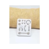 11 Parça Piercing (cerrahi Çelik) Ve Piercing Topu Seti Piirsing - 2