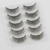 4 Parça Kirpik Seti Takma Kirpik Takımı 5li Kirpik Set Kirpik Kıvırıcı Kirpik Yapıştırıcı Rimel Maskara Fırçası - 2