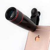 Teleskop Telefon Kamera Lensi Mini El Dürbünü - 1