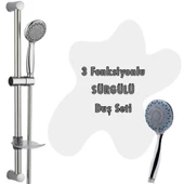 3 Fonksiyonlu Sürgülü Duş Seti 5 Parça Özel Set - 1
