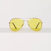 Unisex Gold Metal Çerçeveli Damla Gözlük (kutulu) - 3