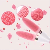 360° Dönebilen Pilli Titreşimli Kauçuk Duş Masaj Fırçası Rahatlatıcı - 3