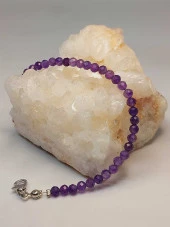 Ametist Taşı Faset Kesim 4mm Bileklik (45440) thumbnail 1