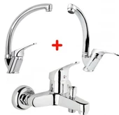 Mix Banyo Bataryası Lavabo - Evye 3 Lü Avantajlı Set - 1