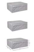 Baza Altı Boy Çok Amaçlı Düzenleyici Kutu Organizer Cırt Cırtlı Hurç 19cm X 40cm X 50cm (3 Adet) - 2