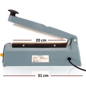 Fs-200 Metal Gövdeli Kullanımı Kolay Poşet Ağzı Kapama Yapıştırma Makinası (20cm) Impulse - 6
