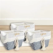 Çok Amaçlı Saklama Organizer Kutu Kare Keçe Sepet (mini) - 03433 - 4
