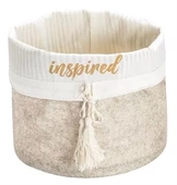 Yuvarlak Katlanabilir Çok Amaçlı Saklama Organizer Kutu Keçe Sepet (3 Boy) - 6