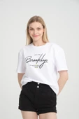 Süperlife Kadın Bisiklet Yaka Oversize Fit  Tişort SPR24TSk110 - 3