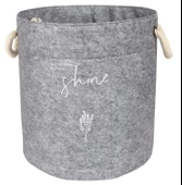 Kulplu Yuvarlak Düzenleyici Çok Amaçlı Kolay Taşınabilen Organizer Keçe Sepet (maxi) 03655 - 6