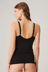 Kadın Beyaz Modal Pamuklu Lohusa Önden Açılan Emzirme Atleti - 9