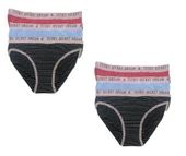 6 Adet Tutku Bayan Bikini Külot Siyah Mavi Kırmızı B001 - 1