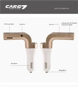 Carg7 Bluetooth Araç Fm Transmitter Usb Girişli - 2