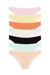 Kadın Karışık Renkli Külot 7'li Takım - 3