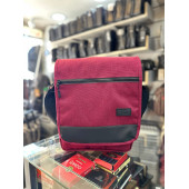 BAGSLAB Kırmızı  Keten Kumaş El Ve Omuz Çantası thumbnail 5