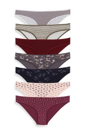 Kadın Karışık Renkli Külot 7'li Takım - 1