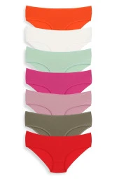 Kadın Karışık Renkli Külot 7'li Takım - 5