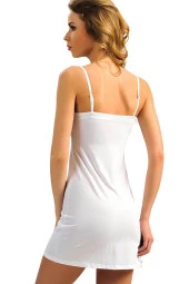 Kadın Beyaz  Renk Microfiber Kumaş Jüpon - 3