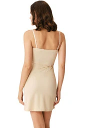 Kadın Beyaz  Renk Microfiber Kumaş Jüpon - 5