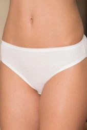 Kadın Beyaz Pamuklu Ribana Slip - 1