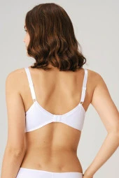 Kadın Balenli Desteksiz Beyaz Dolgusuz Toparlayıcı Dantelli Küçültücü Sütyen  - 2