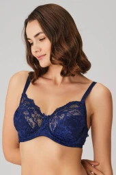 Kadın Balenli Desteksiz Beyaz Dolgusuz Toparlayıcı Dantelli Küçültücü Sütyen  - 3