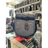 BAGSLAB Gri  Keten Kumaş El Ve Omuz Çantası thumbnail 3