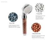 Tasarruflu Boncuklu Ledli Duş Başlık Seti Pil Veya Elektrik Gerekmez Kinetik Enerjili - 7