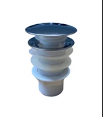 Pop Up Krom Kaplama Bas Aç Lavabo Sifonu Gideri Ekstra Contalı - 1