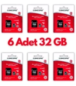 6 Adet Ultrahız 32gb Micro Sd Hafıza Kartı: Yüksek Performans Ve Geniş Depolama Kapasitesi - 1