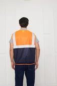 Orange Safety Mühendis Tipi İkaz Yeleği Turuncu-Lacivert thumbnail 8