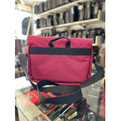 BAGSLAB Kırmızı Keten Kumaş El Ve Omuz Çantası-1042 - 4