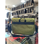 BAGSLAB Haki Keten Kumaş El Ve Omuz Çantası-1042 - 4