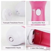 Pilli Yüz Cilt Temizleme Cihazı Siyah Nokta Peeling Fırça Seti Vücut Yüz Bakımı Masaj Aleti - 7