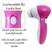 Pilli Yüz Cilt Temizleme Cihazı Siyah Nokta Peeling Fırça Seti Vücut Yüz Bakımı Masaj Aleti - 5