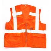 Orange Safety Mühendis Tipi İkaz Yeleği (TURUNCU) - 12