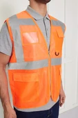 Orange Safety Mühendis Tipi İkaz Yeleği (TURUNCU) - 5