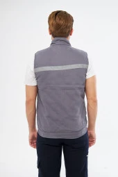Orange Safety Gri Yelek 7/7 Gabardin %100 Pamuk Kapitoneli Reflektörlü - 5